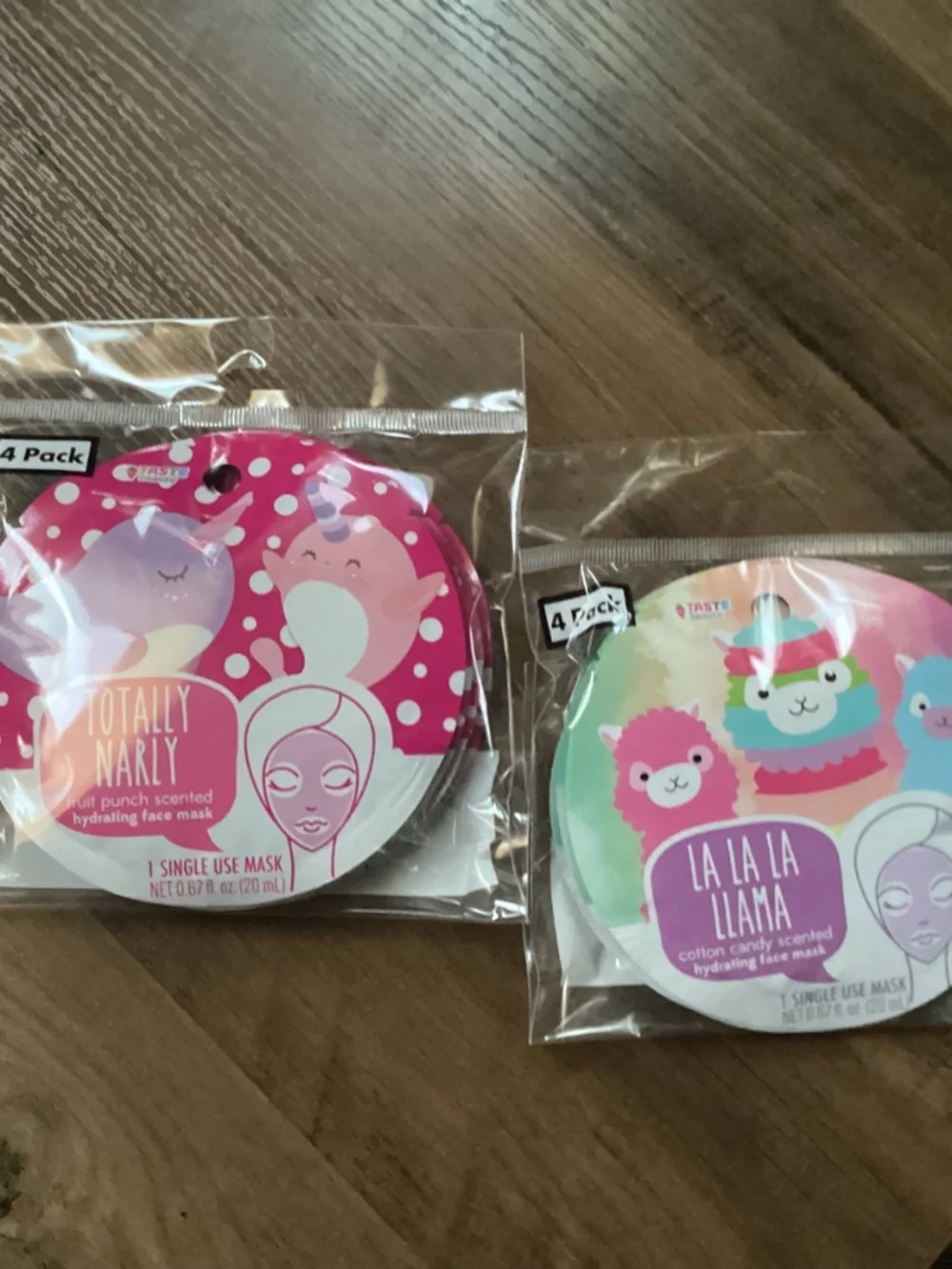 Taste Beauty Scented Masks Bundle New 20 ml each mask  2 packs=8 masks total